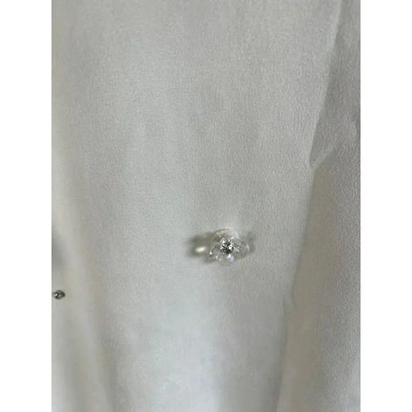 Zara Womens Short Sleeve with Crystal White Floral T Shirt Dress Sz L - Picture 6 of 13